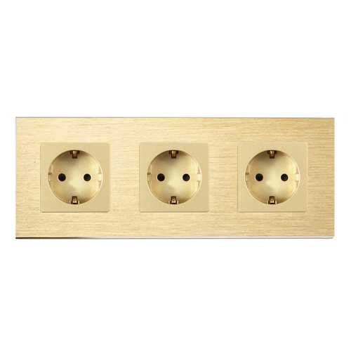 PRIZA TRIPLĂ SCHUKO M2 CU RAMA DIN ALUMINIU